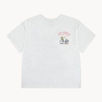 T-shirt Levi Strauss SignatureMC Gold pour filles - Blanc pur