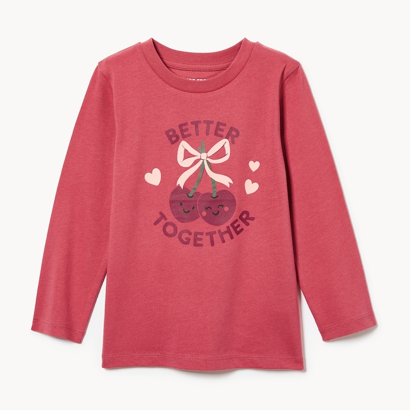 Toddler Girls' Graphic Long Sleeve Top