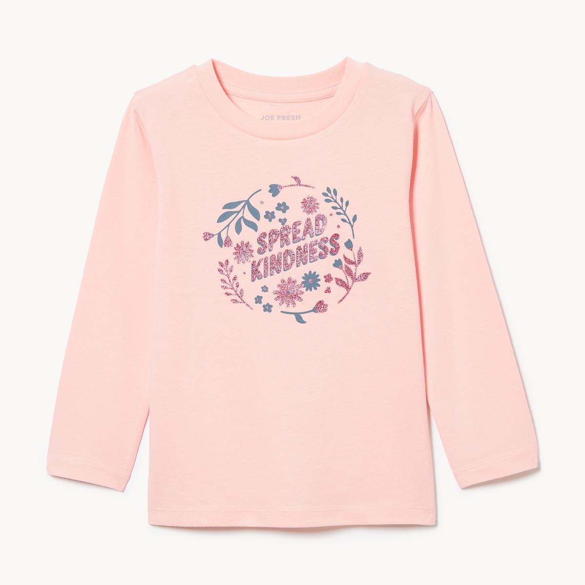 Toddler Girls' Graphic Long Sleeve Top - Pale Pink