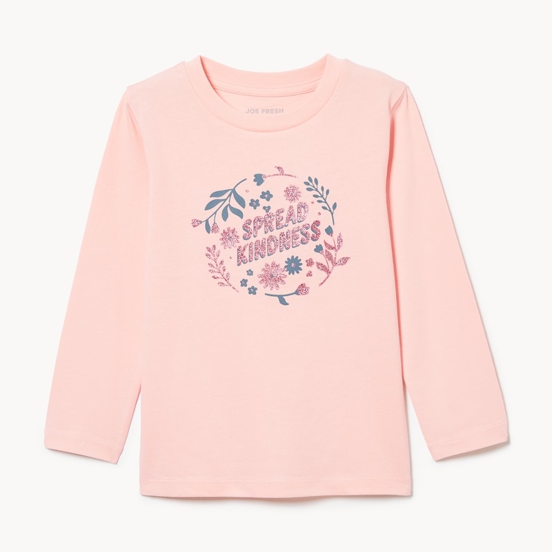 Toddler Girls' Graphic Long Sleeve Top