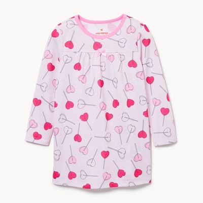 Chemise de nuit imprimée pour petites filles - Lilas