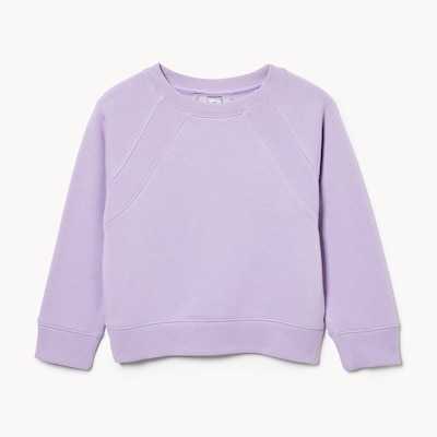Chandail molleton à manches raglan, petites filles - LAVANDE POUSSIEREUSE