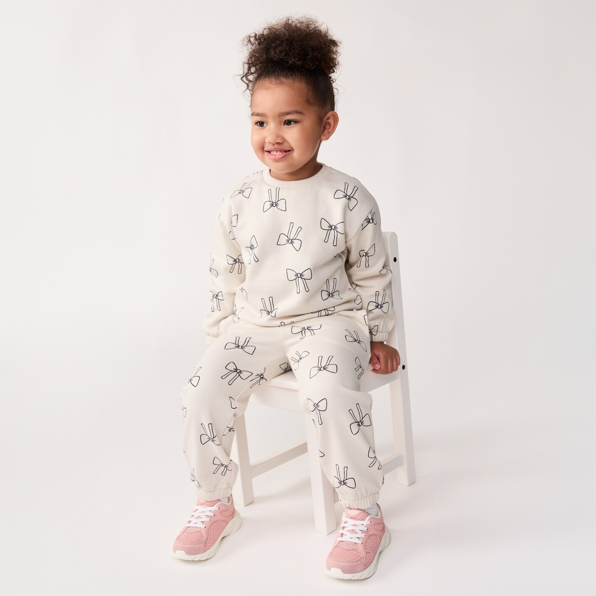 Chandail en molleton imprimé pour petites filles