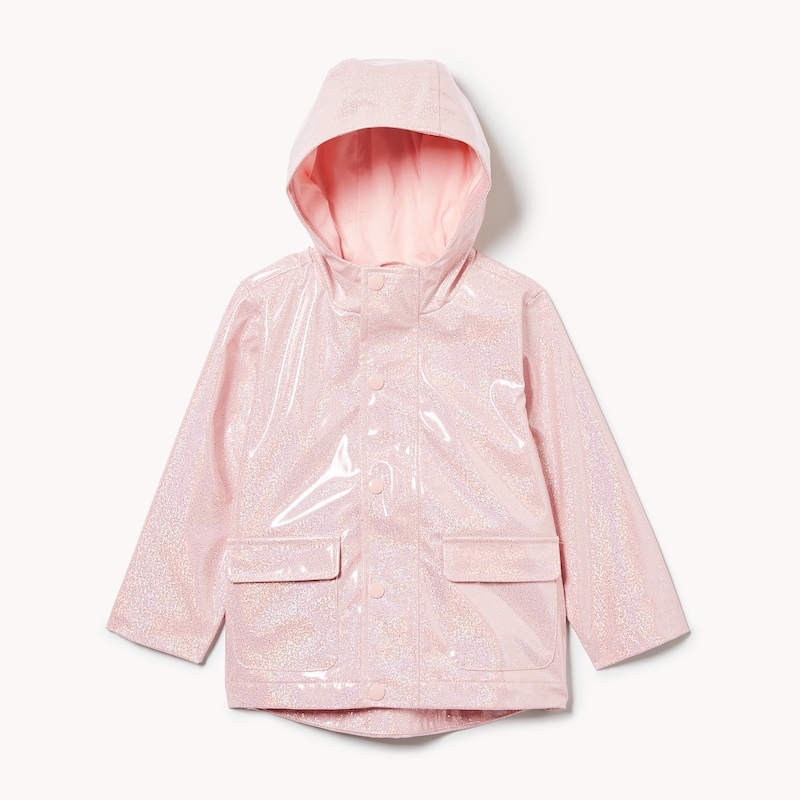 Toddler Girls' Glitter Raincoat