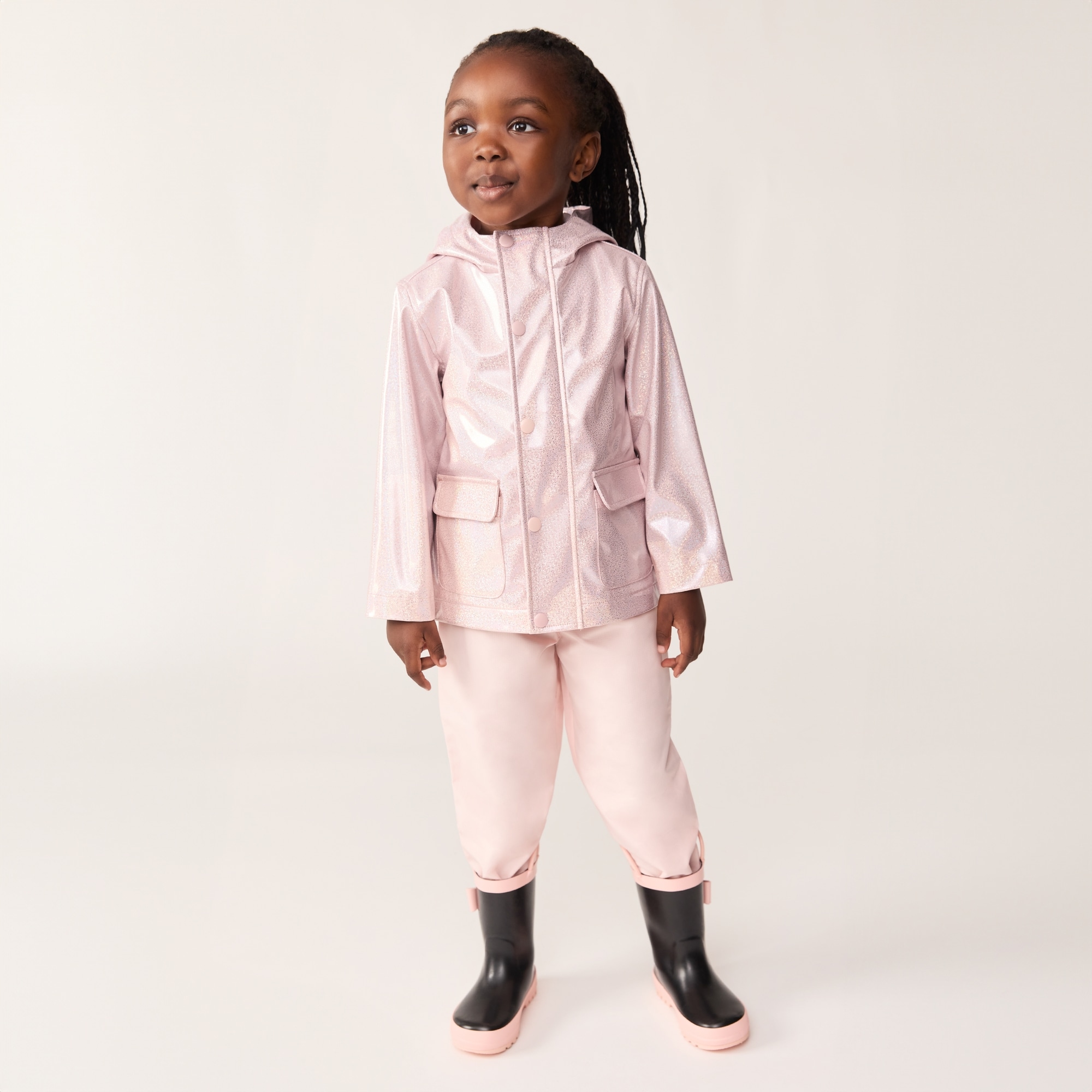 Toddler Girls' Glitter Raincoat