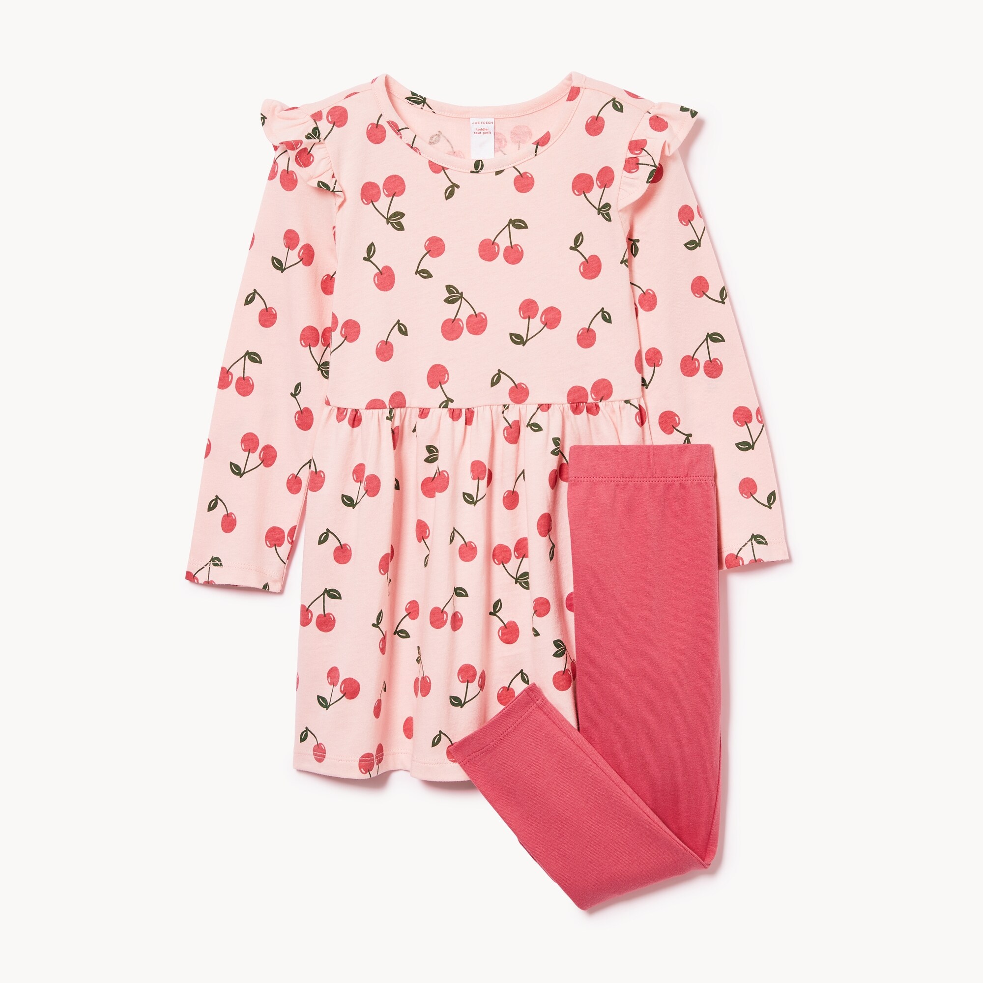 Ensemble avec robe imprimée pour petites filles