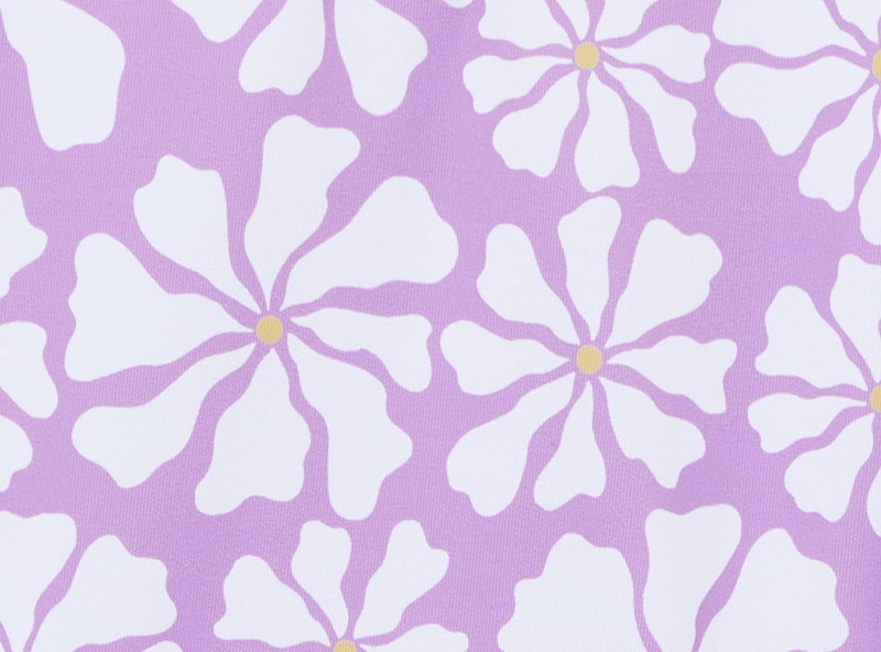 Toddler Girls' Printed Rash Guard Swimsuit