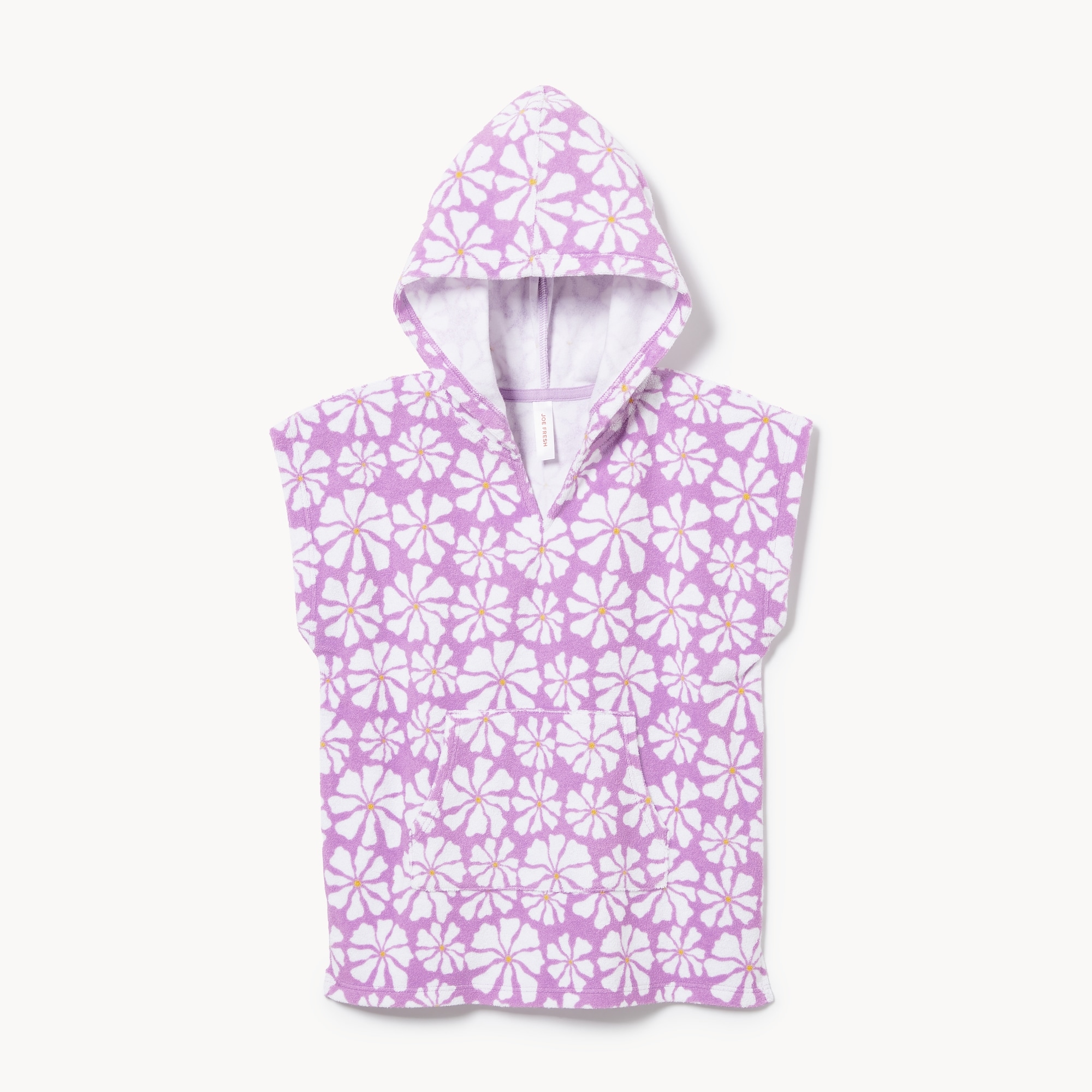 Cache-maillot à capuchon imprimé, petites filles