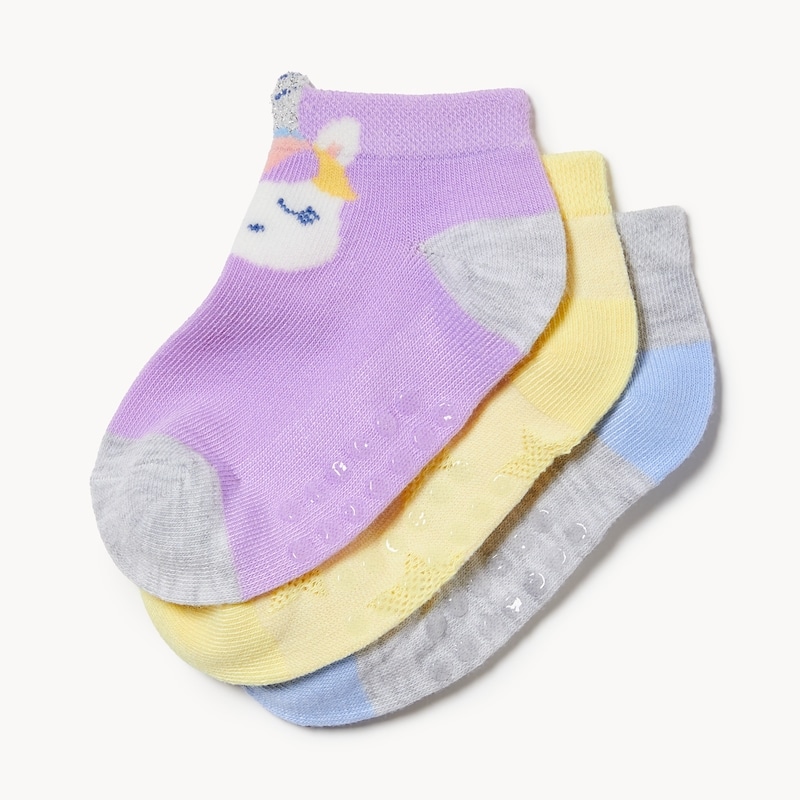 Toddler Girls' 3-Pack Low-Cut Socks