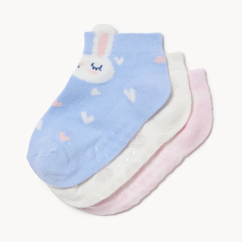 Toddler Girls' 3-Pack Low-Cut Socks