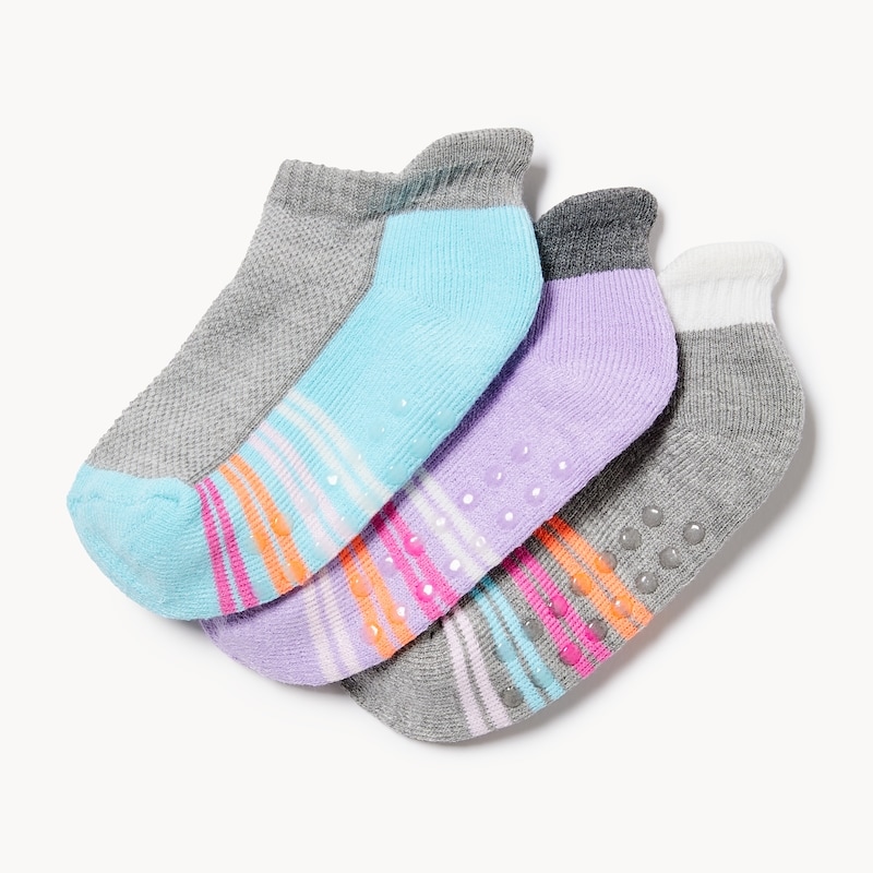 Toddler Girls' 3-Pack Low-Cut Socks