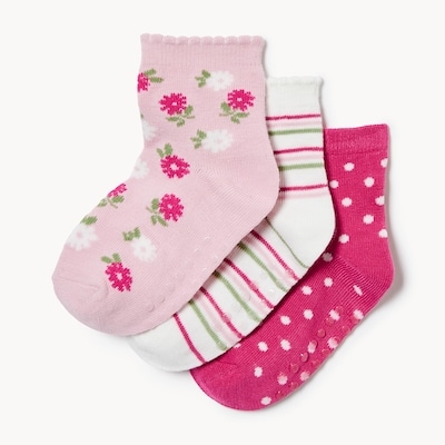 Joe Fresh Toddler Girls' 3-Pack Quarter-Crew Socks 1 ea, $6.00/1ea