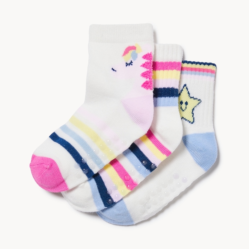 Toddler Girls' 3-Pack Quarter-Crew Socks