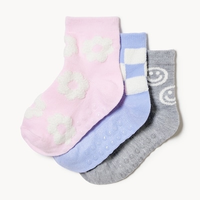 Ens. de 3 paires de chaussettes mi-hautes - Rose