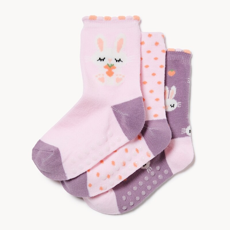 Toddler Girls' 3-Pack Crew Socks