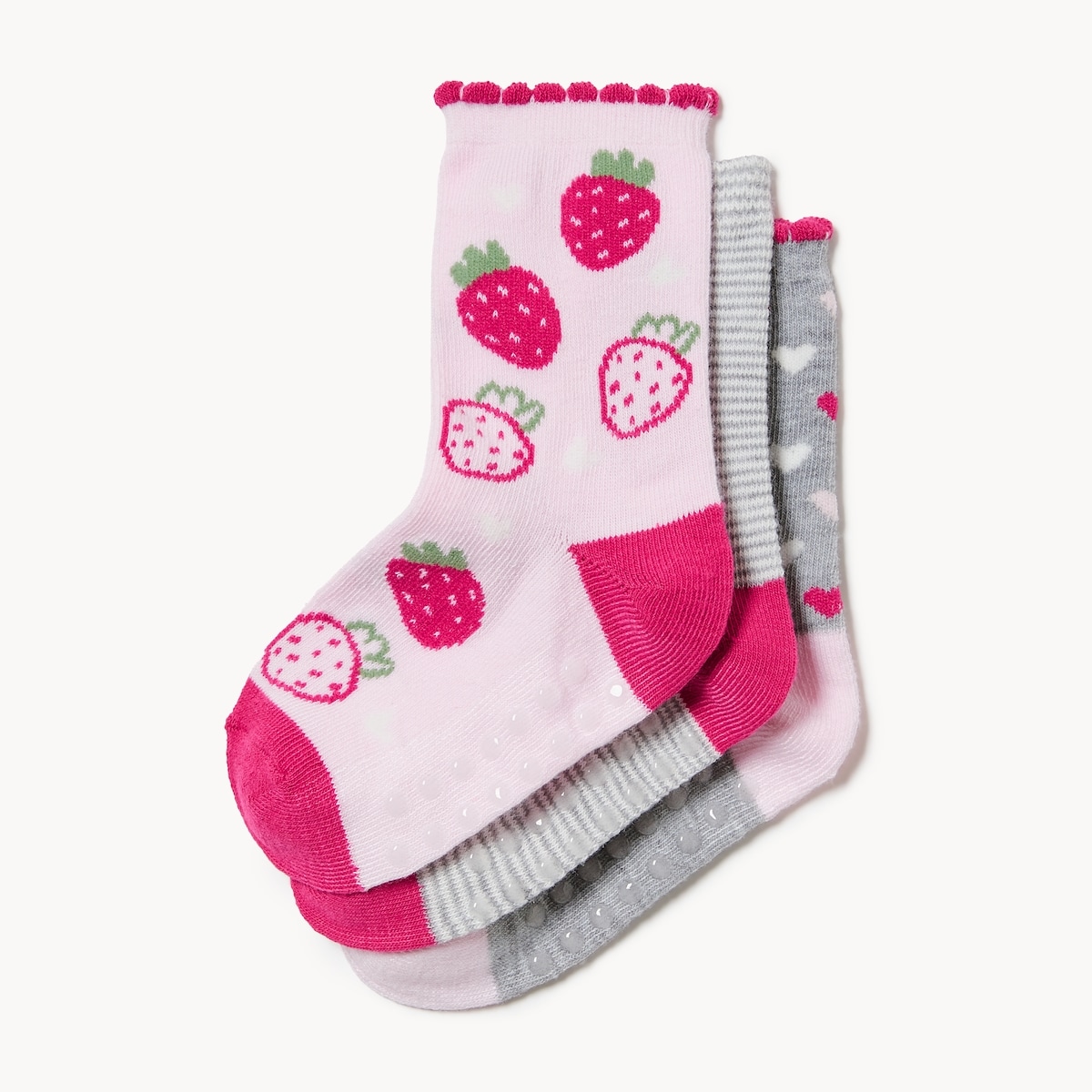 Toddler Girls' 3-Pack Crew Socks - Multi