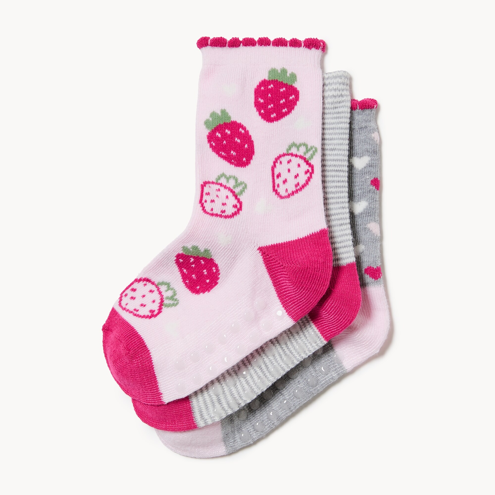 Toddler Girls' 3-Pack Crew Socks