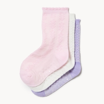 Joe Fresh Toddler Girls' 3-Pack Crew Socks 1 ea, $6.00/1ea