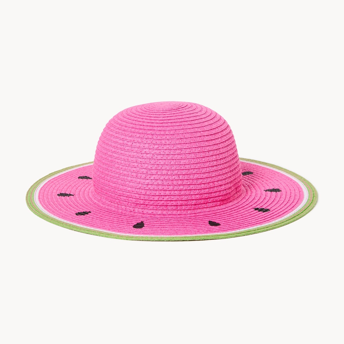 Toddler Girls' Watermelon Straw Hat - Bright Pink