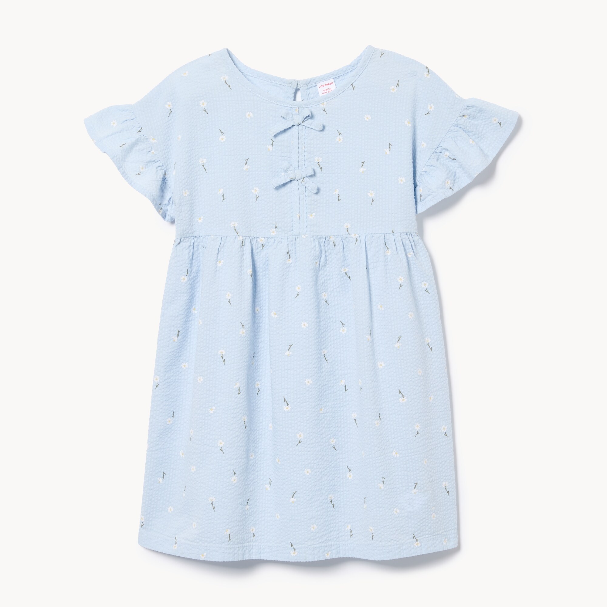 Robe tissée à petits nœuds pour petites filles