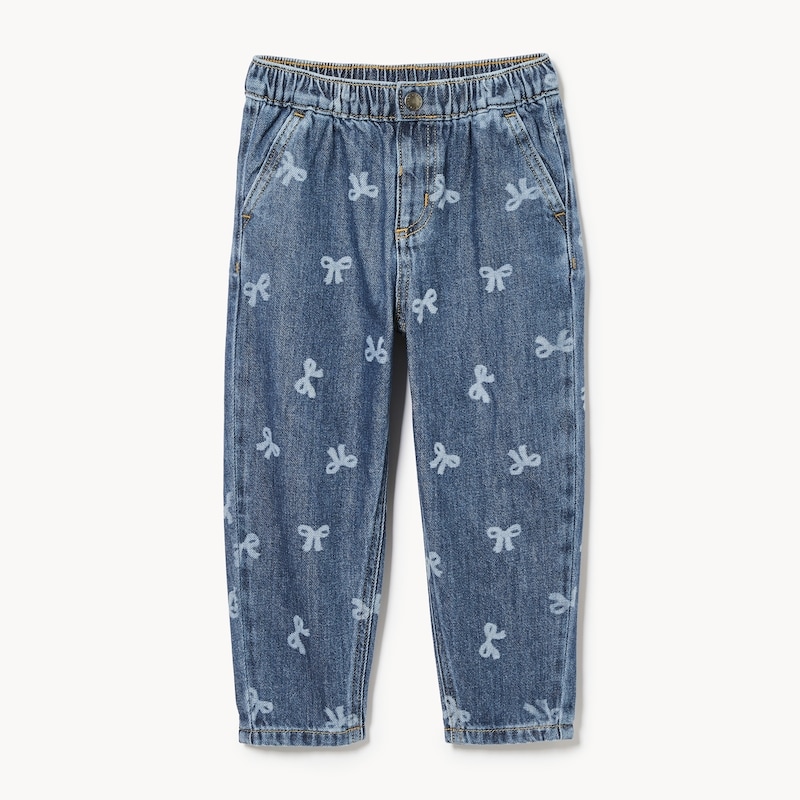 Toddler Girls' Denim Printed Jean