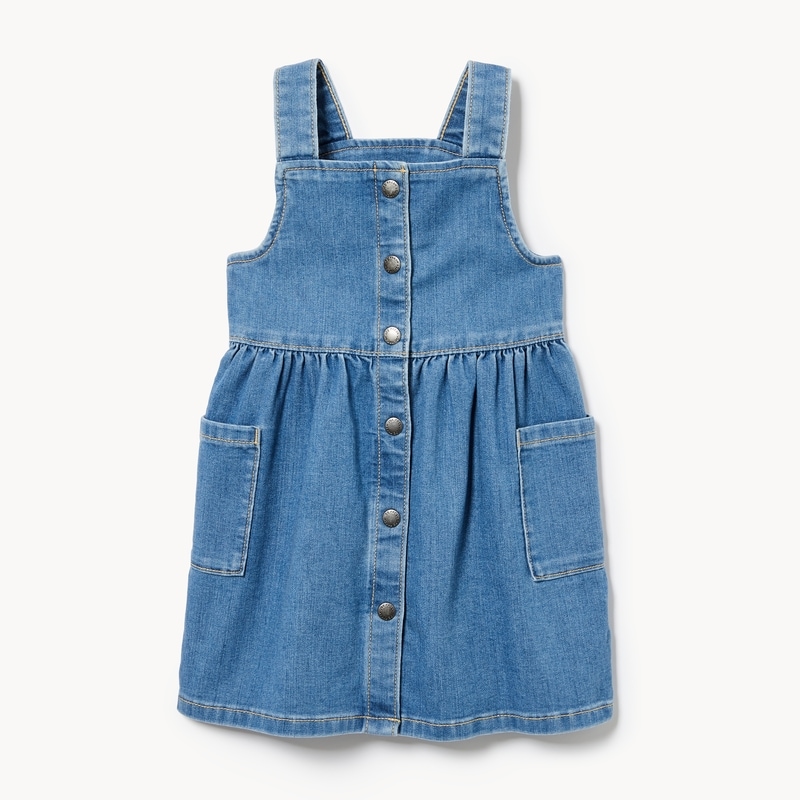 Toddler Girls' Denim Pinafore