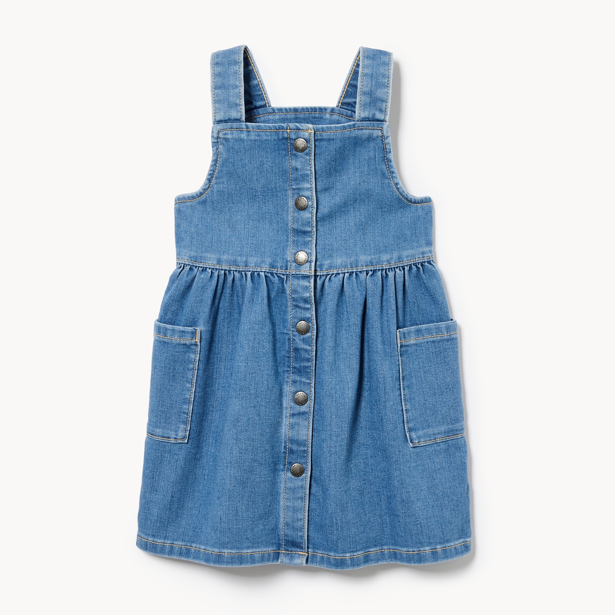 Robe chasuble en denim pour petites filles