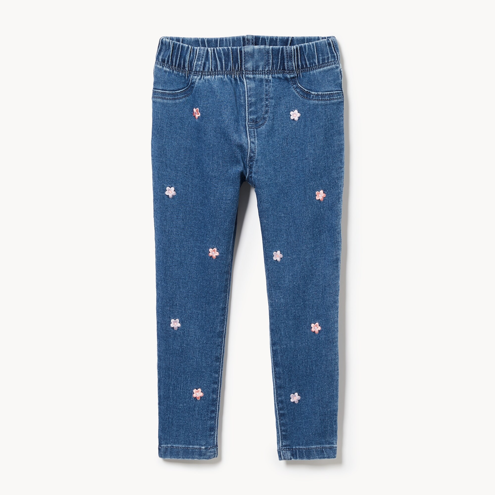 Toddler Girls' Denim Embroidered Jegging