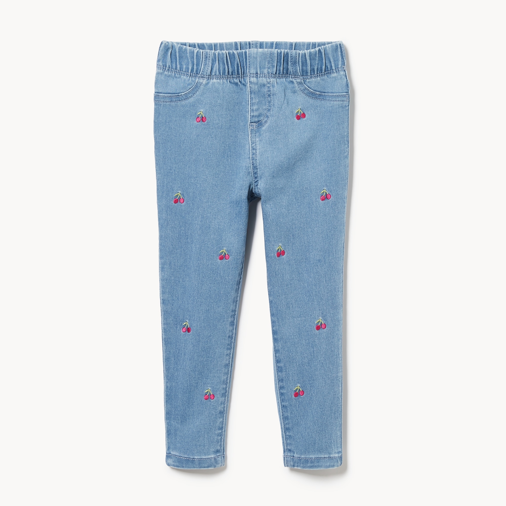 Toddler Girls' Denim Embroidered Jegging