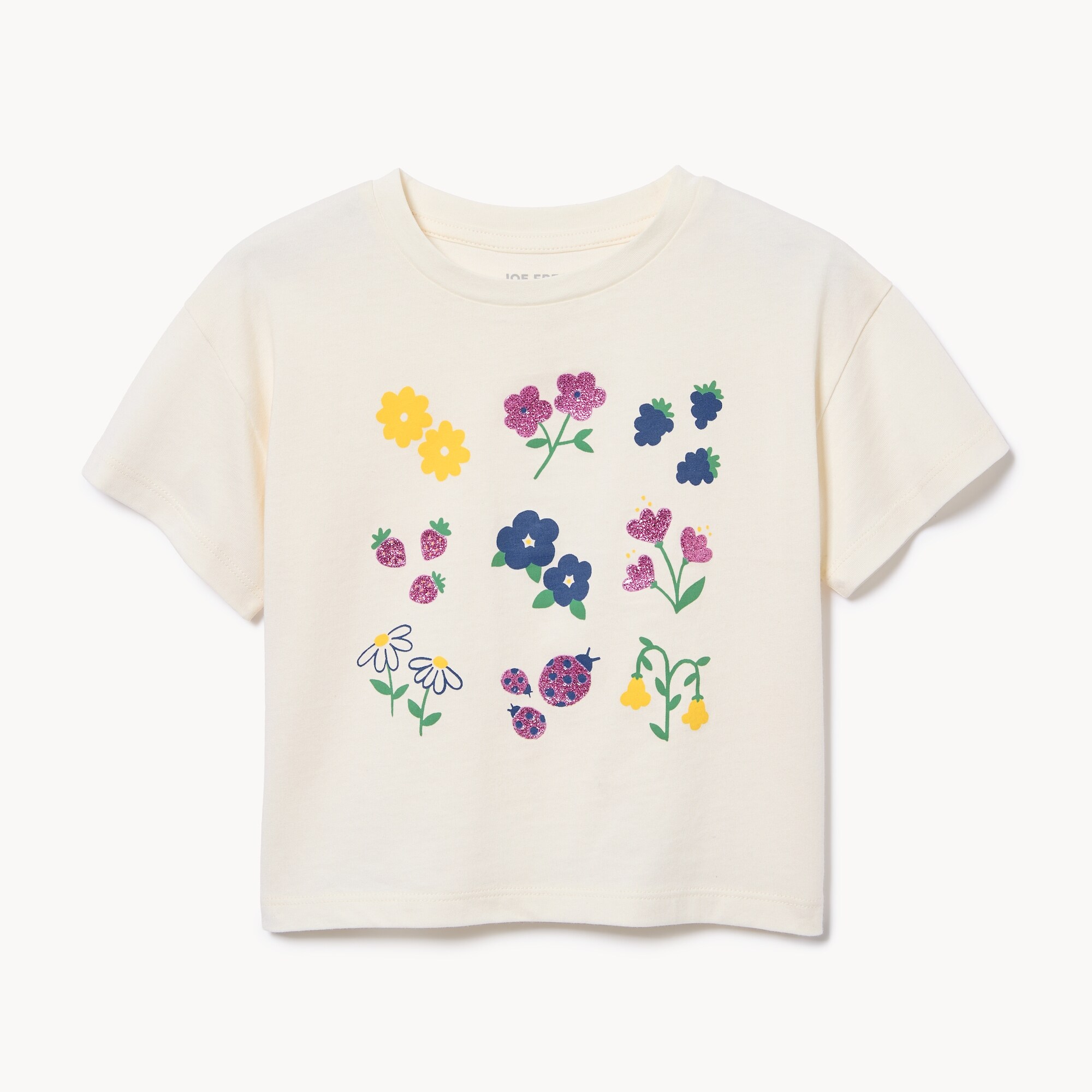 T-shirt court imprimé pour petites filles