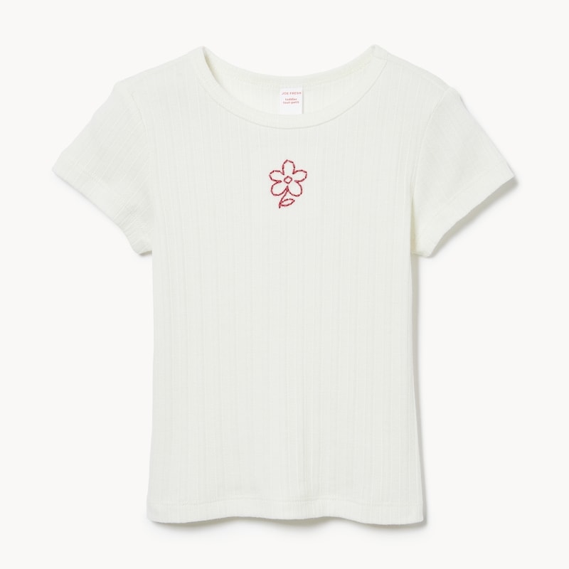 Toddler Girls' Embroidered Graphic T-Shirt