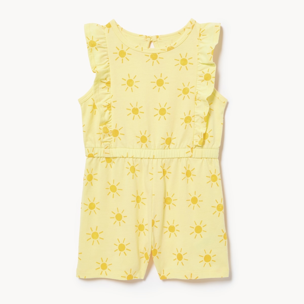 Toddler Girls' Ruffle Romper - Light Yellow