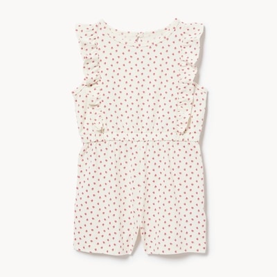 Robe short à volants pour petites filles - Blanc Cassé