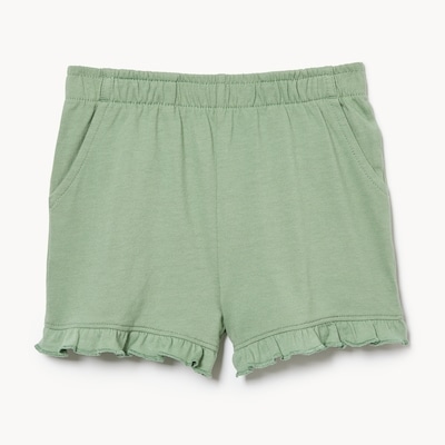 Toddler Girls' Knit Ruffled Short - Army Green