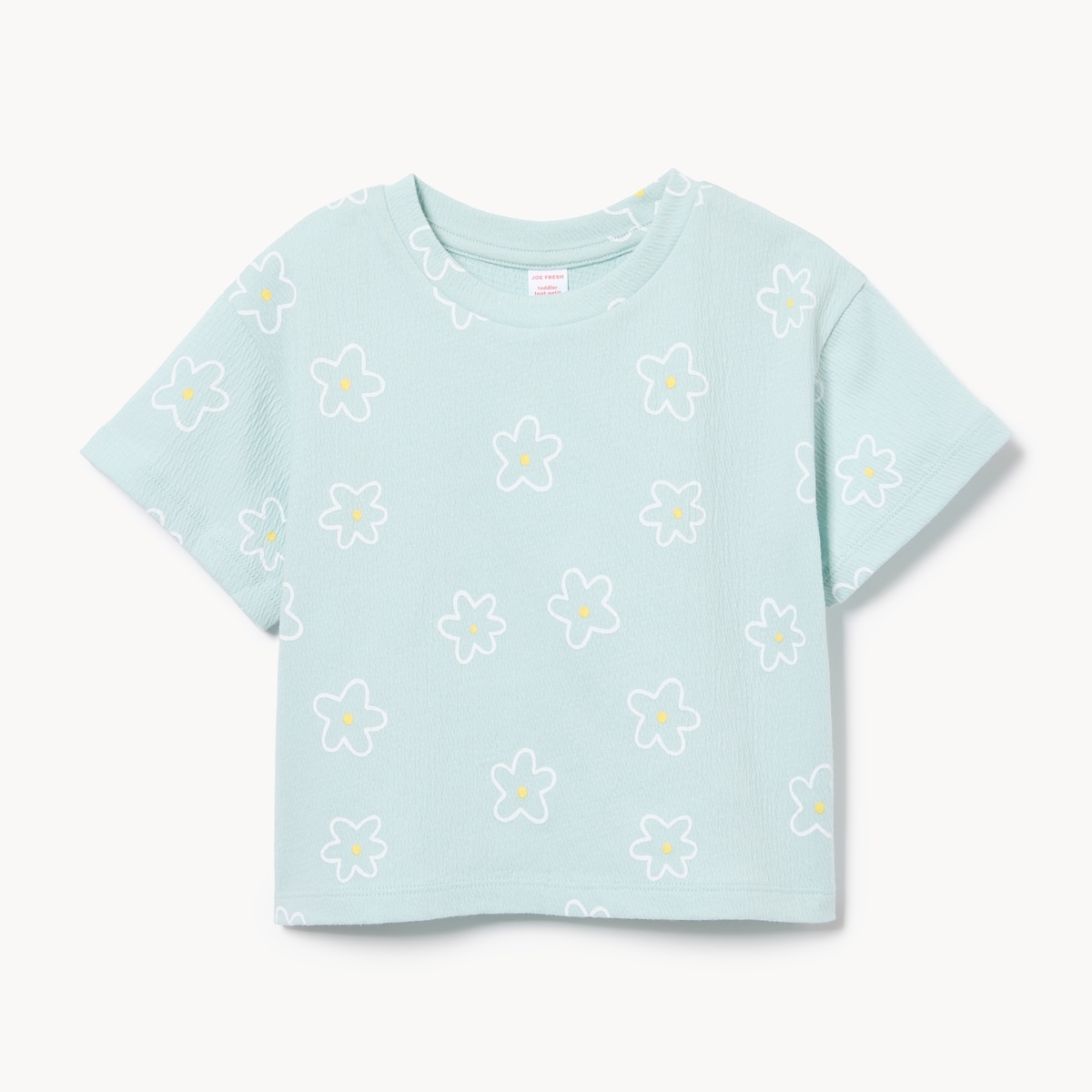 Toddler Girls' Crinkled Jersey T-Shirt - Powder Blue
