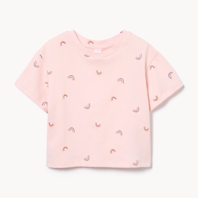 Toddler Girls' Crinkled Jersey T-Shirt - Pink