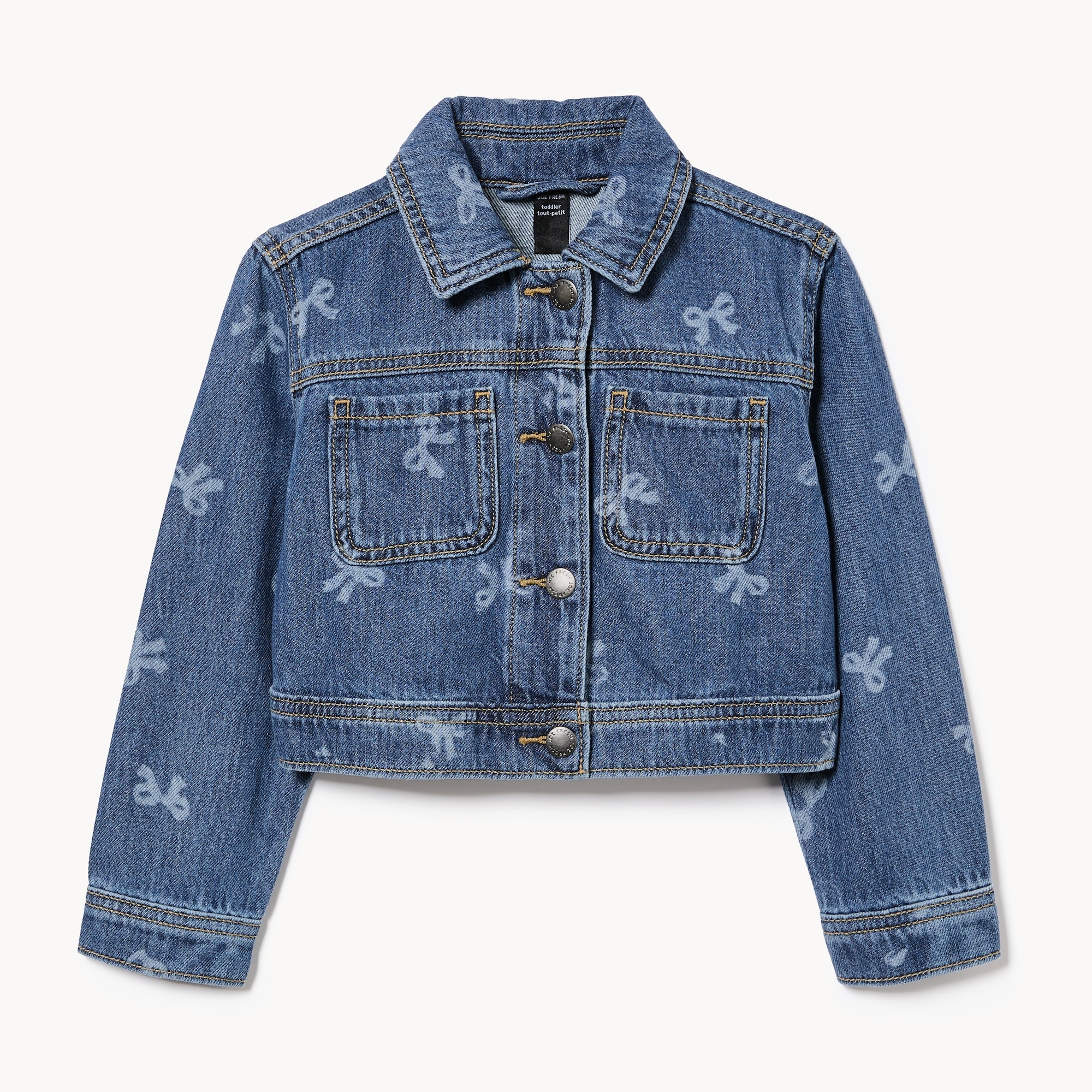 Toddler Girls' Denim Printed Jacket