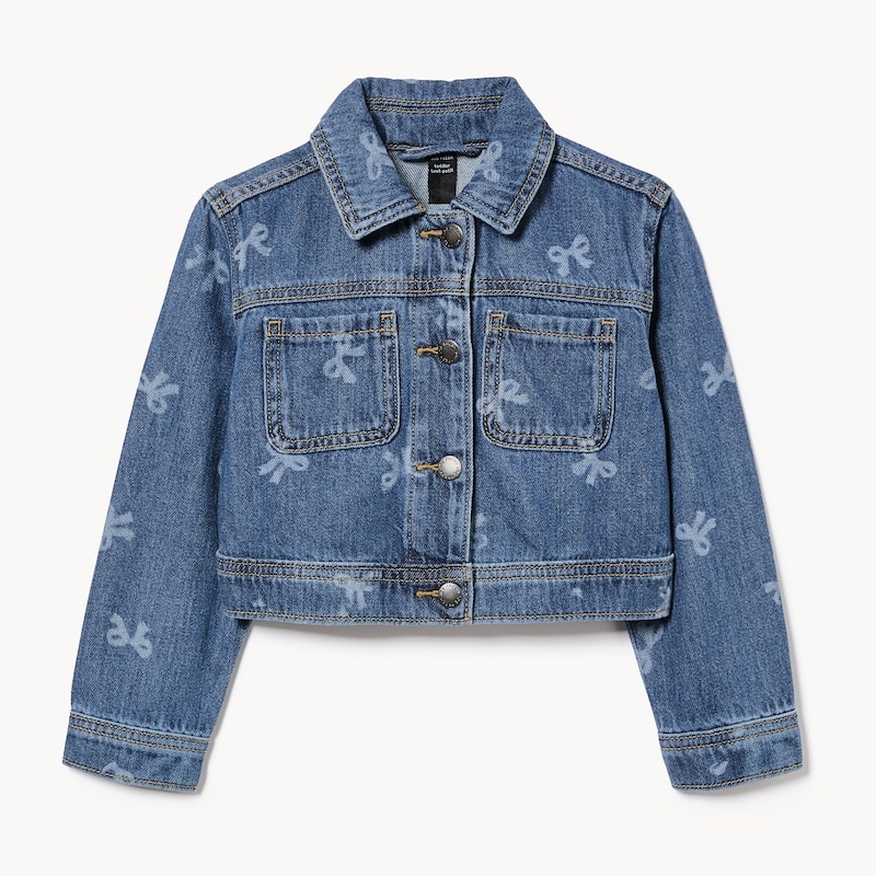 Toddler Girls' Denim Printed Jacket