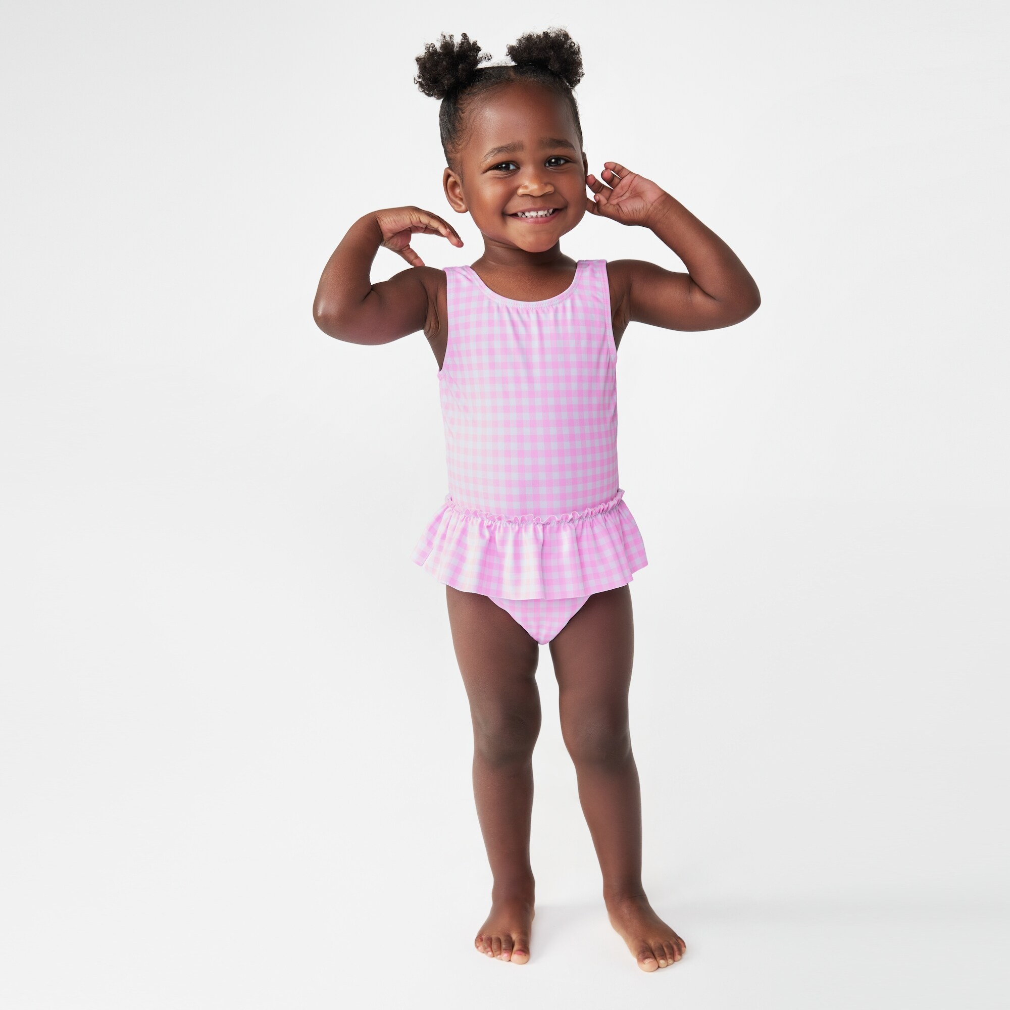 Toddler Girls' Ruffled 1-Piece Swimsuit