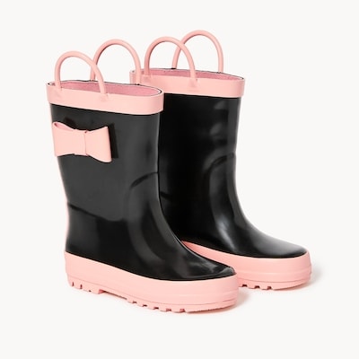 Toddler Girls' Rubber Rain Boots - Black