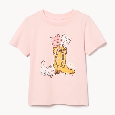T-shirt imprimé pour tout-petits - Rose pâle