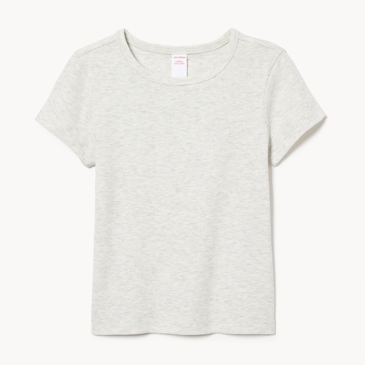 Toddler Girls' Ribbed T-Shirt - Oat Mix