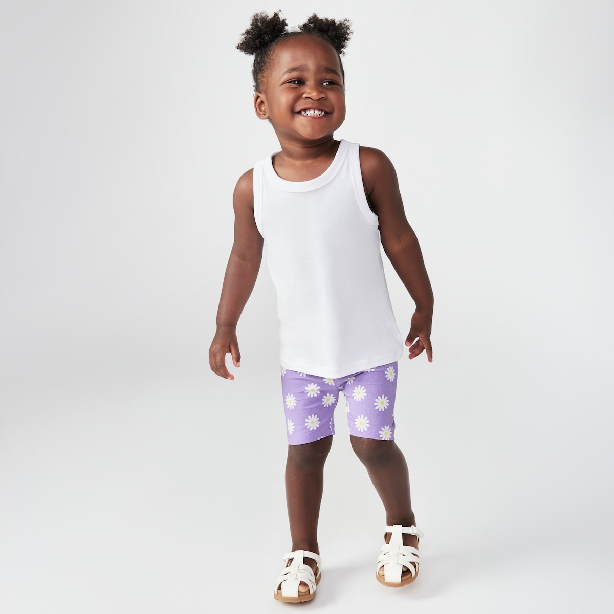 Toddler Girls' Printed Bike Short - Purple