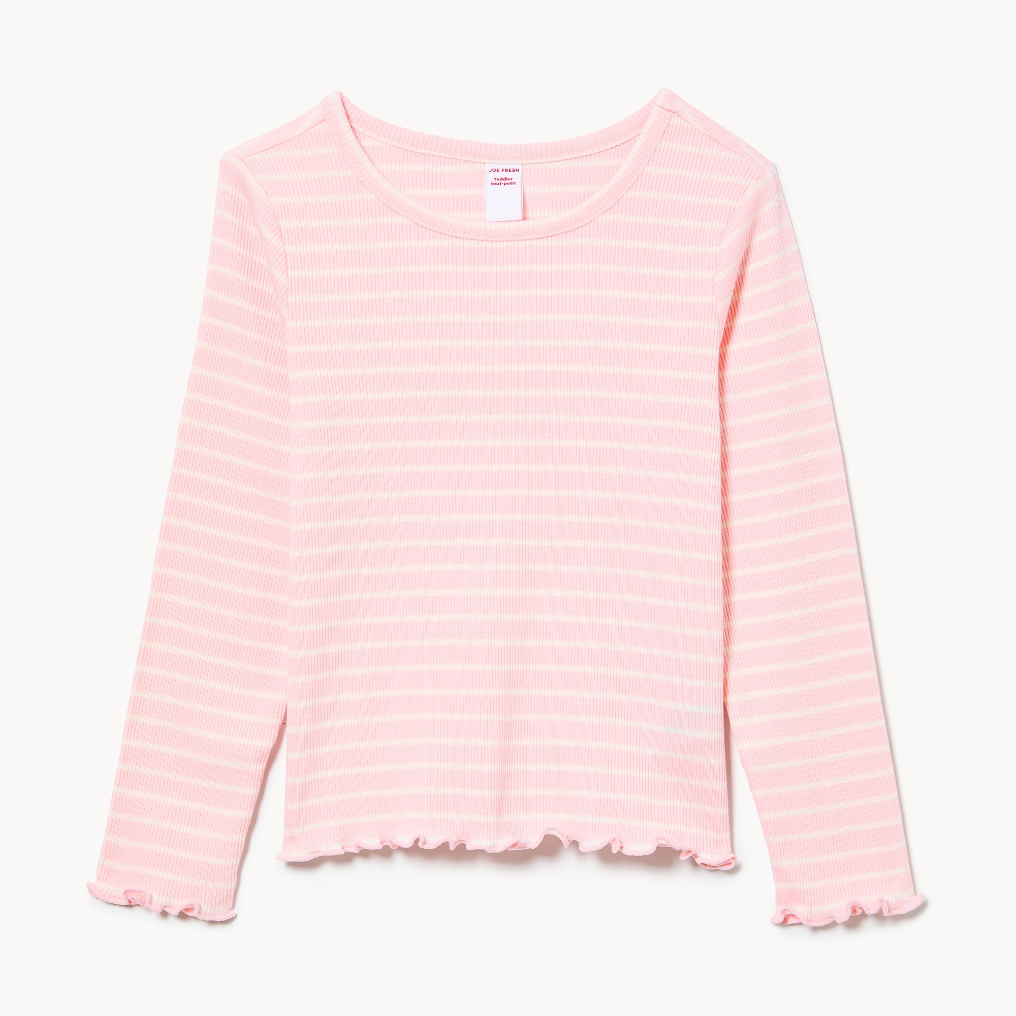T-shirt rayé à manches longues pour petites filles