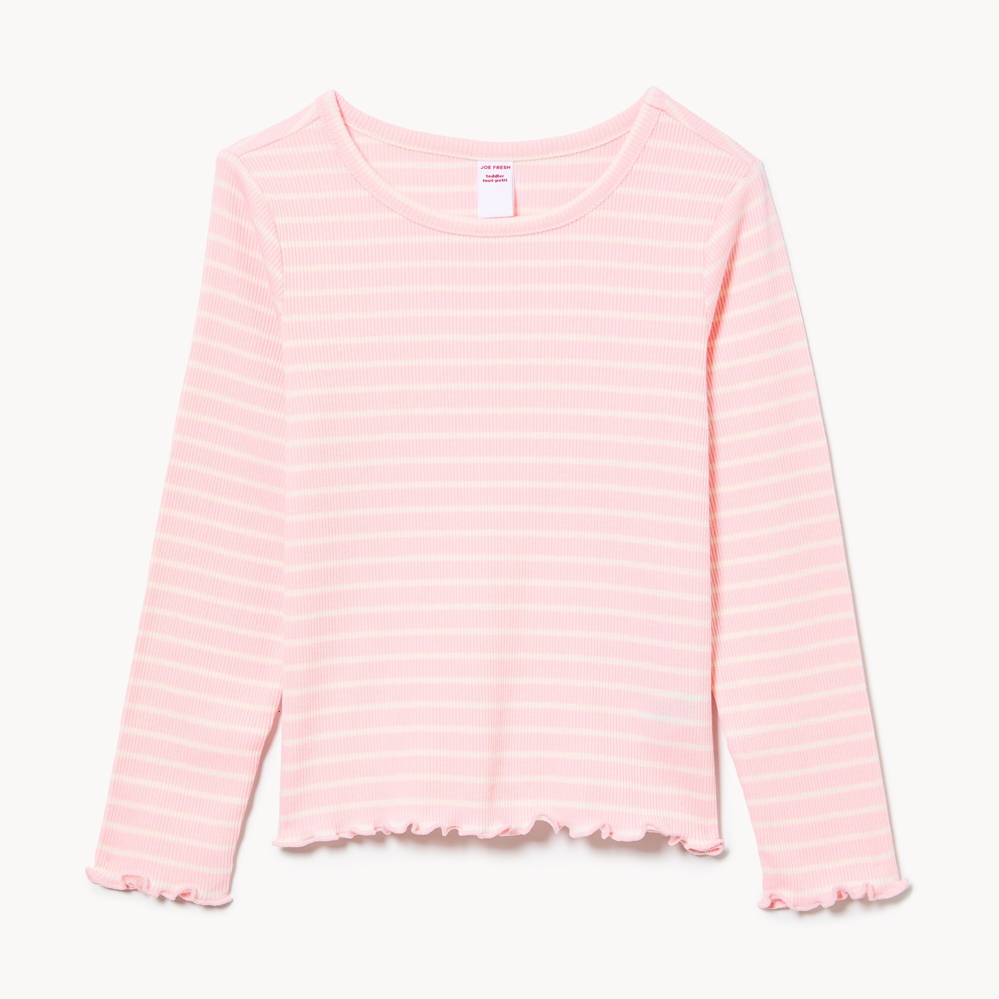 T-shirt rayé à manches longues pour petites filles