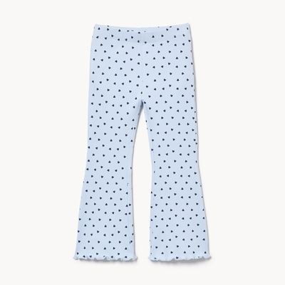 Legging imprimé évasé pour petites filles - Bleu pâle