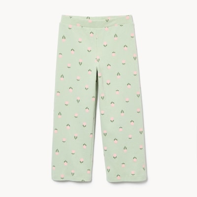 Pantalon en jersey froissé pour petites filles - VERT POUSSIEREUX