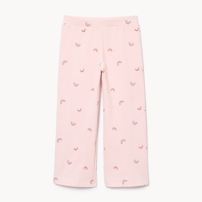 Pantalon en jersey froissé pour petites filles - Rose