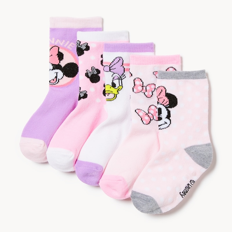 Toddler Girls' Disney Minnie Mouse 5-Pack Socks