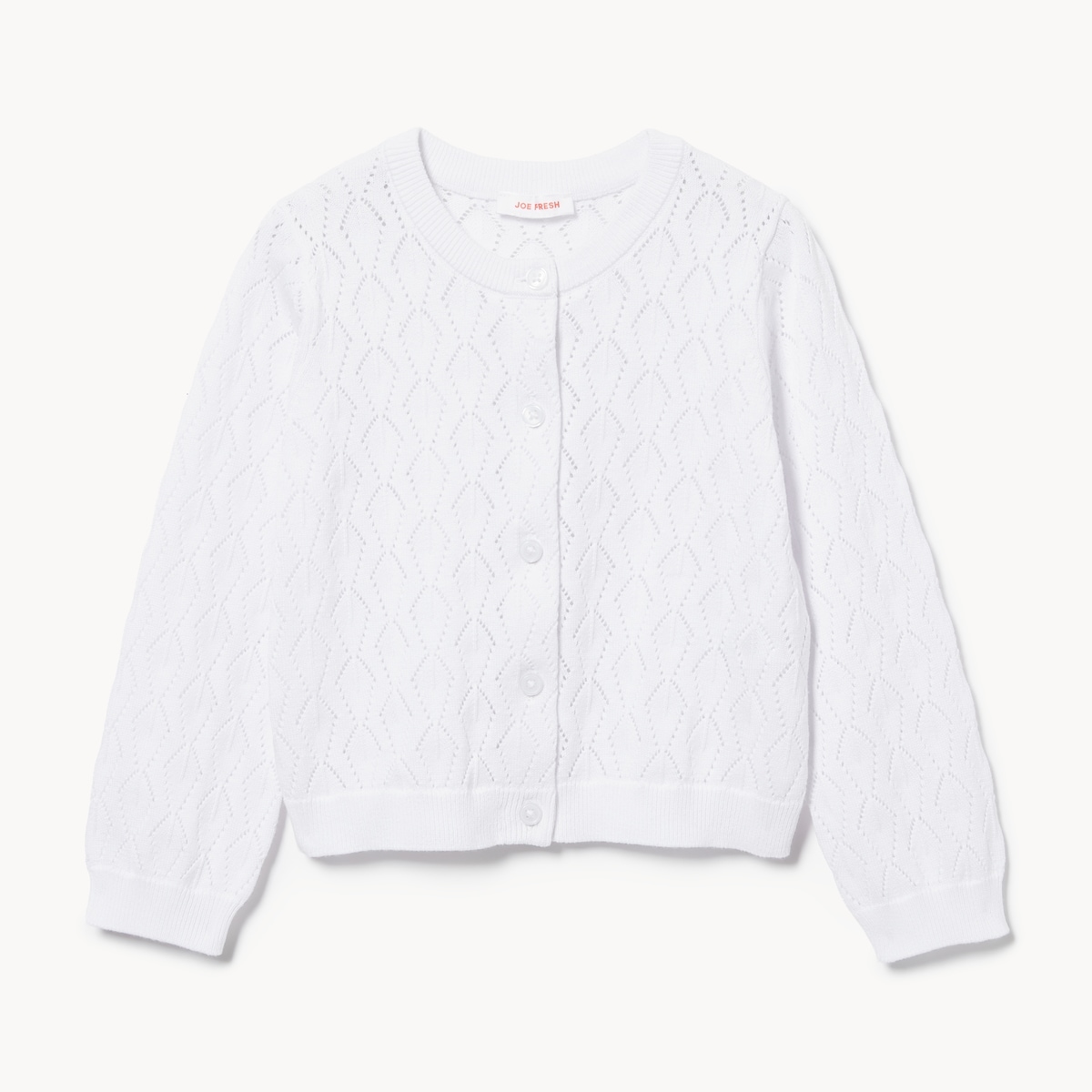 Cardigan en pointelle pour petites filles